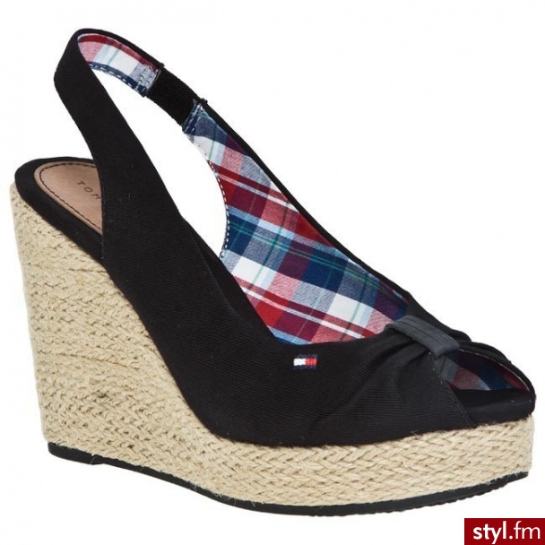 TOMMY HILFIGER Espadryle Emery 1 A FW56815406 990 Czarny (Black) 990 - Pozostałe Buty Moda