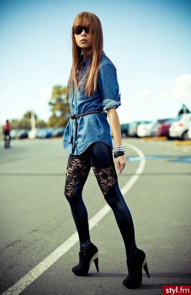 Legginsy australijskiego projektanta Jamesa Lillis'a. Hand made. - Pozostałe Ciuchy Moda