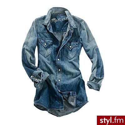 Dustbowl Denim Shirt in Forge Wash - Madewell1937 - Polyvore. Pobrano ze strony: http://www.polyvore.com/cgi/thing?id=19015213 - Pozostałe Ciuchy Moda