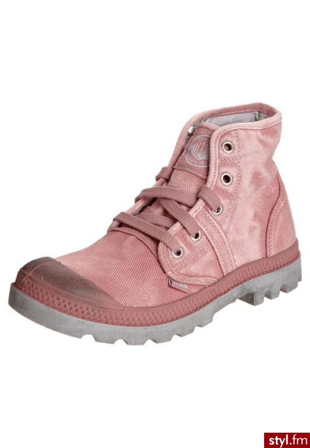 Palladium Pallabrouse Botki Sznurowane Różowy (92477) RÓŻOWY TRAPERY - Botki Buty Moda