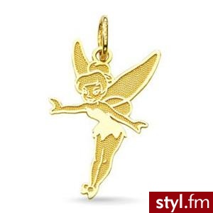 złota przewieszka z Dzwoneczkiem - 39.20$ - Pozostałe Dodatki Moda