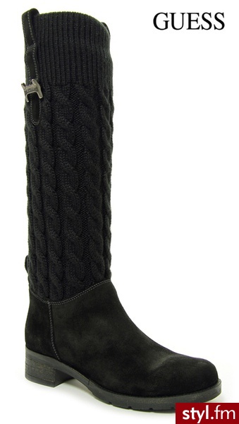 Guess TILOS WOOL BLACK - Kozaki Buty Moda