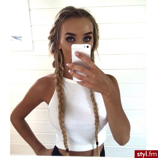 Blond Warkocze Kręcone Na co dzień Długie Fryzury