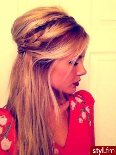 Blond Warkocze Proste Na co dzień Długie Fryzury
