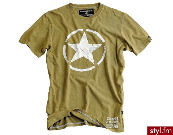 Alpha Industries t-shirt Star Olive (121513/11) - Sportowe Buty Moda