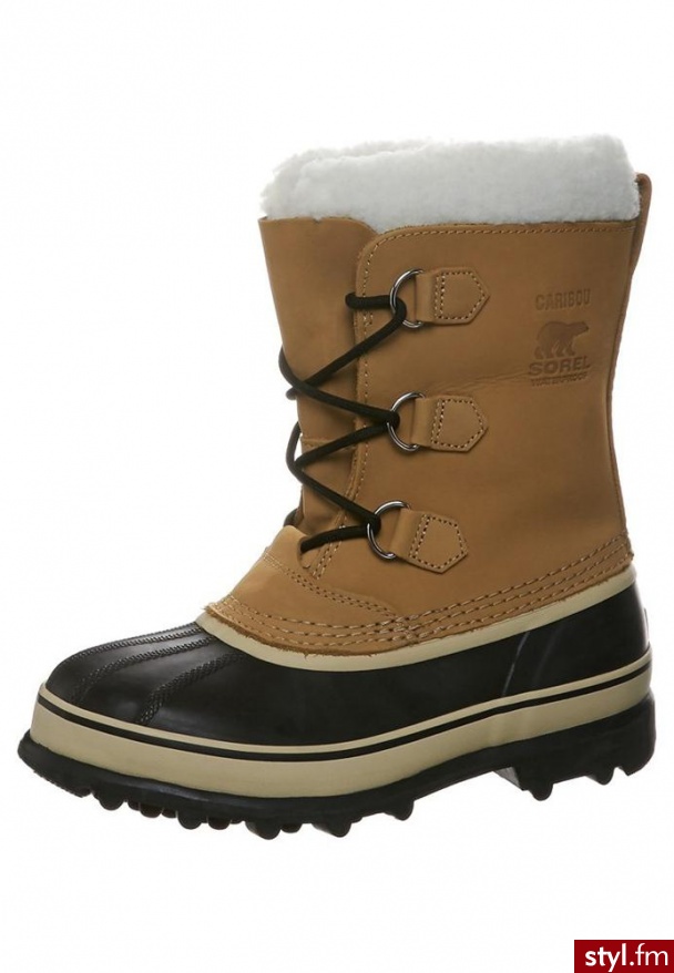 Sorel YOUTH CARIBOU Śniegowce beżowy (LY1000) - Pozostałe Buty Moda