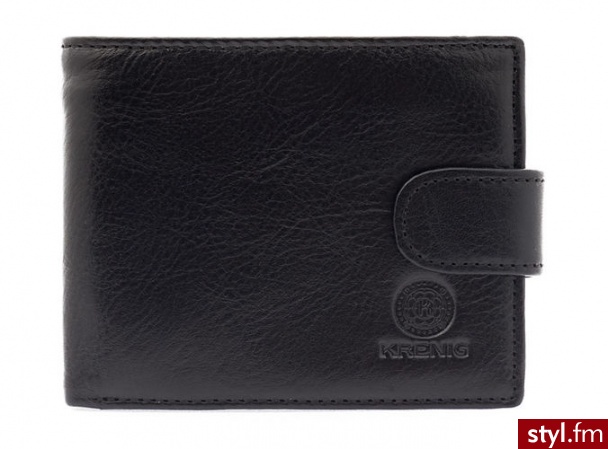 Krenig Mały portfel męski Classic 12005 czarny czarny - Paski Dodatki Moda