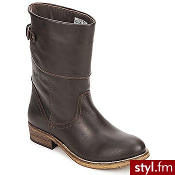 Levis BUTY 214147-700 DARK / Brązowy - Kozaki Buty Moda