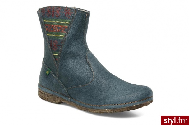 El Naturalista Półbuty i botki Angkor N986 (Niebieski) - Botki Buty Moda