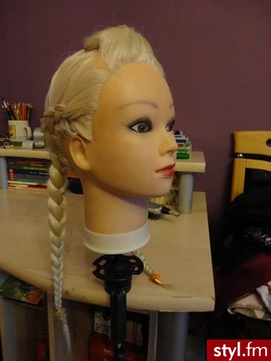 Blond Warkocze Proste z grzywką Na co dzień Średnie Fryzury