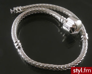 Bransoletka Modułowa 18cm kolor Srebrny - Łańcuszki Biżuteria Moda