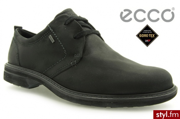 Ecco PÓŁBUTY TURN BLACK GORE-TEX - Półbuty Buty Moda
