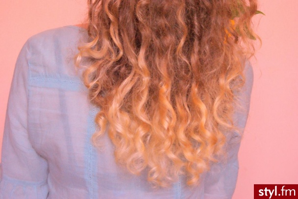 Moje ombre hair - Kolorowe Rozpuszczone Kręcone Na co dzień Długie Fryzury