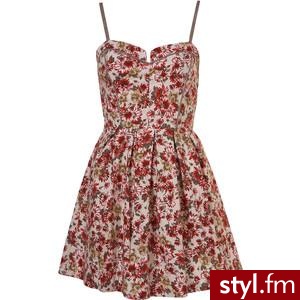 Floral Tie Back Dress by Wal G - Polyvore. Pobrano ze strony: http://www.polyvore.com/floral_tie_back_dress_wal/thing?id=31541565 - Pozostałe Ciuchy Moda