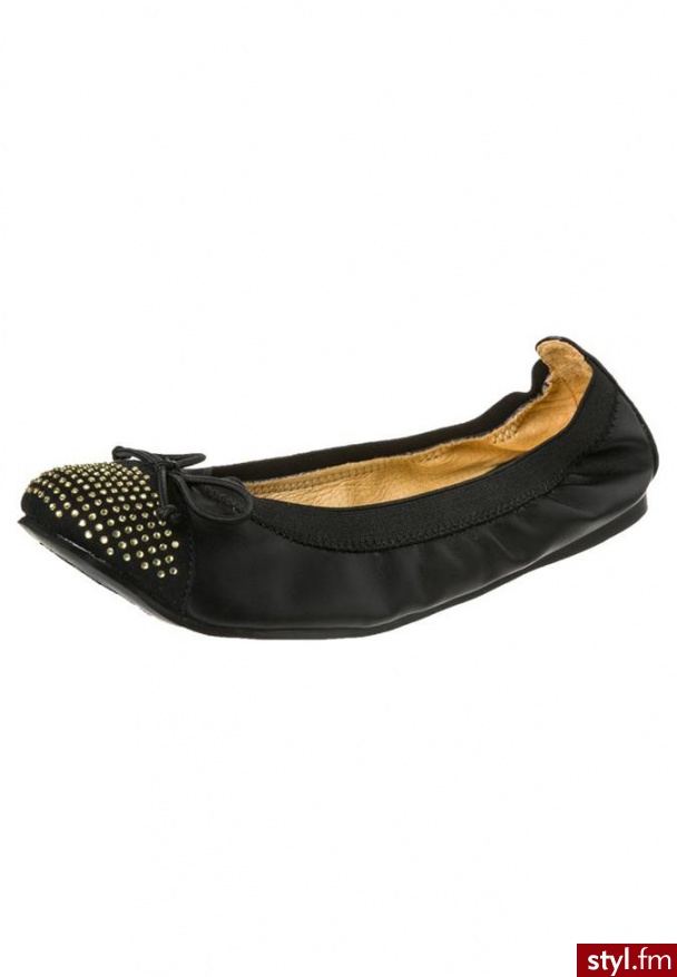 Buffalo Baleriny czarny - Balerinki Buty Moda