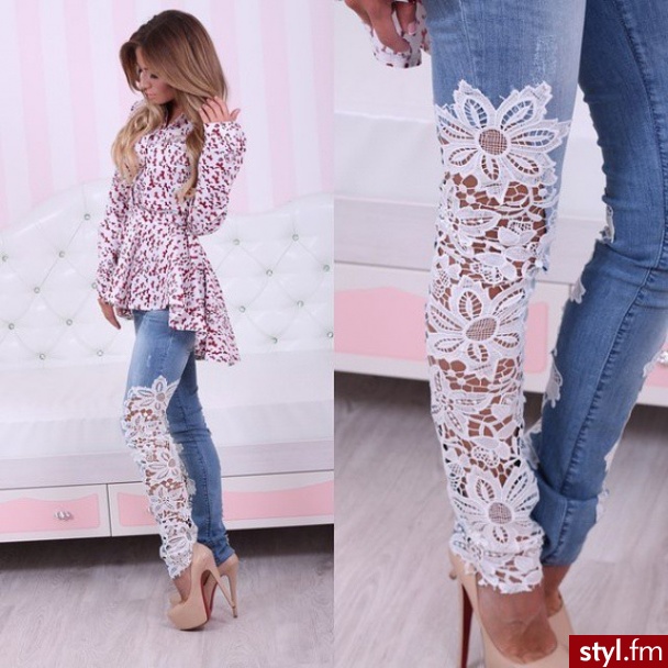 Jeansy Spodnie Moda