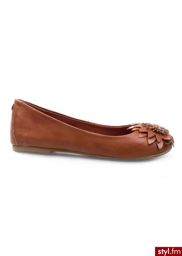 Baleriny WRANGLER key cross 1 brązowy - Balerinki Buty Moda