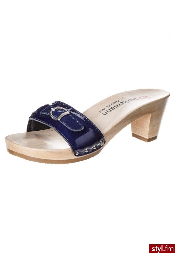 Berkemann PEGGY Klapki niebieski 0200 - Klapki Buty Moda