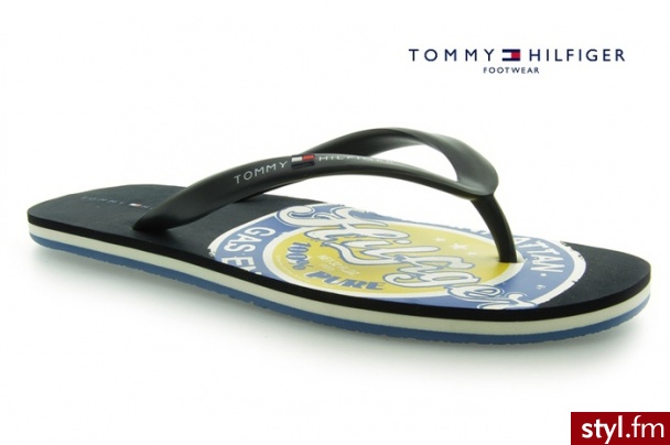 Tommy Hilfiger JAPONKI FRANCIS 7A CORE NAVY - Klapki Buty Moda