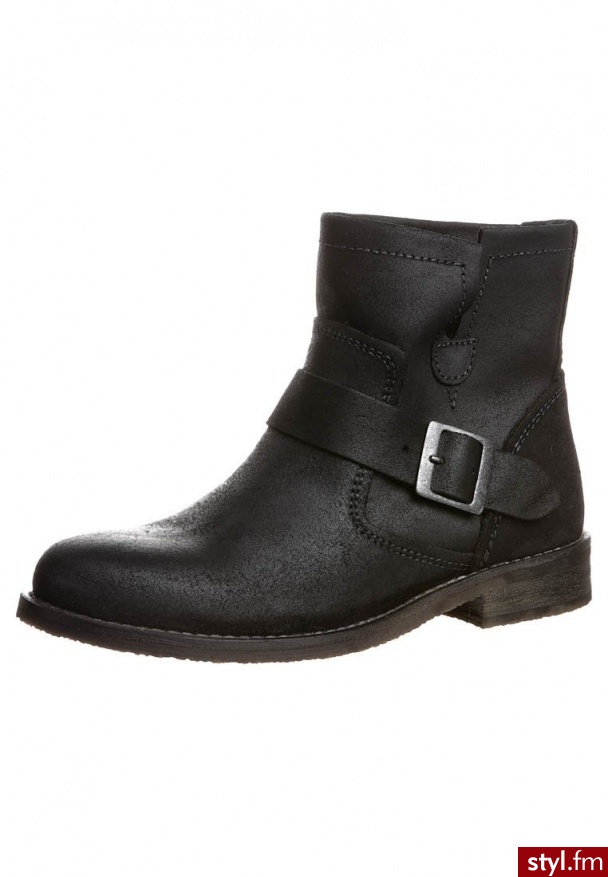 Shoot Botki kowbojki i motocyklowe czarny - Botki Buty Moda