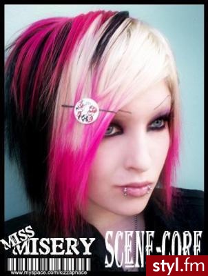 EMO Alternatywne Średnie Fryzury