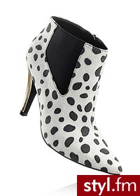 Bonprix Botki czarno-biały wzorzysty 920059_25187 - Botki Buty Moda
