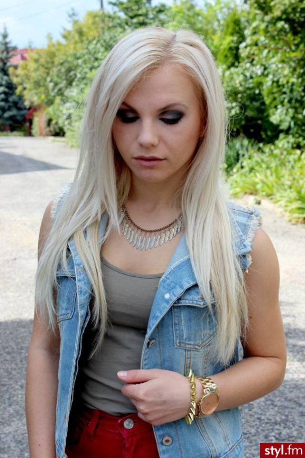 Blond Rozpuszczone Proste Na co dzień Długie Fryzury