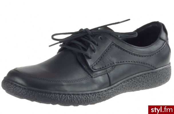 Kacper Półbuty 1-1111 Czarne 401 - Półbuty Buty Moda