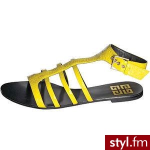 Żółte sandałki. FIrma: brak - Pozostałe Buty Moda