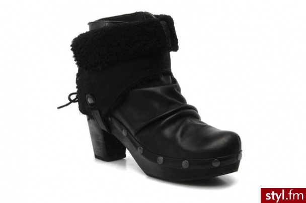 Mosquitos PÓŁBUTY I BOTKI WINTER BY MOSQUITOS (Czarny) - Botki Buty Moda
