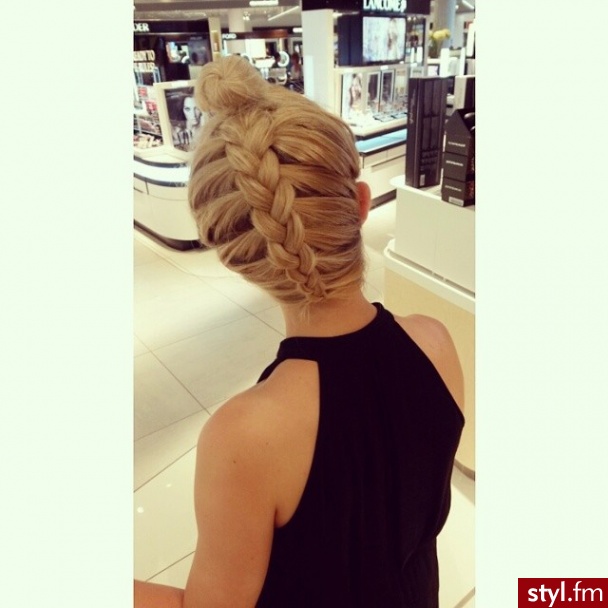 Blond Warkocze Proste Na co dzień Długie Fryzury