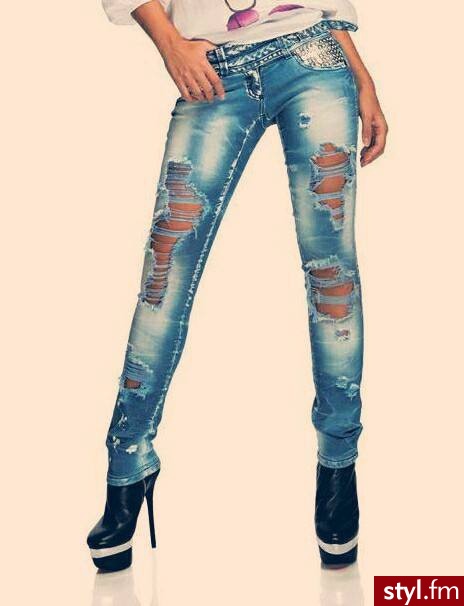 Jeansy Spodnie Moda