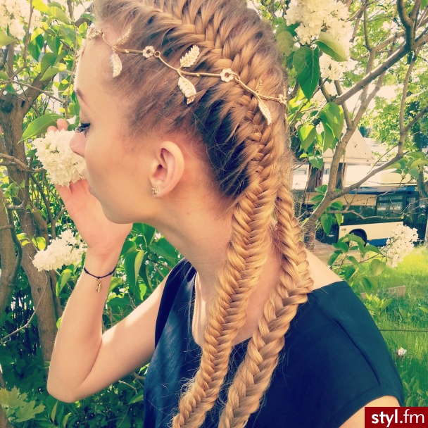 Blond Warkocze Proste Na co dzień Długie Fryzury