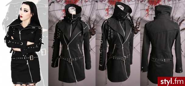 płaszczyk gothic glam - Płaszcze Okrycia Moda
