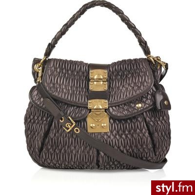 Miu Miu Matelasse waxed leather tote - Polyvore. Pobrano ze strony: http://www.polyvore.com/miu_matelasse_waxed_leather_tote/thing?id=21398825 - Pozostałe Torebki Moda