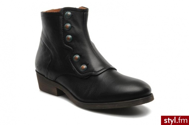 Kickers PÓŁBUTY I BOTKI ASPHALTE BY KICKERS (Czarny) - Botki Buty Moda