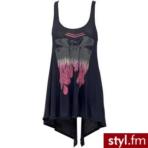 Wildfox Dirty Black Wild Hawk Tank As Seen On Miley Cyrus - Polyvore. Pobrano ze strony: http://www.polyvore.com/wildfox_dirty_black_wild_hawk/thing?id=8181564 - Pozostałe Ciuchy Moda