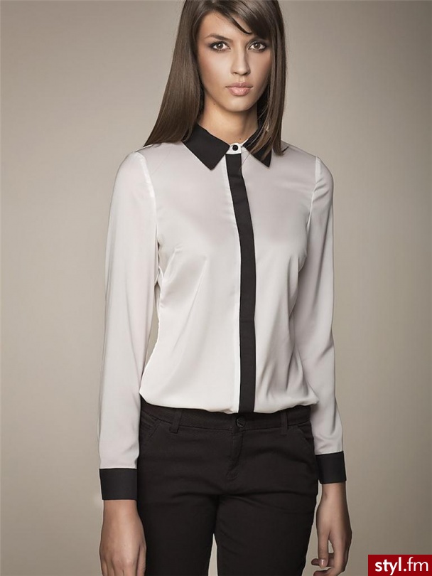 Misebla Bluzka 0056 White - Bluzki Ciuchy Moda