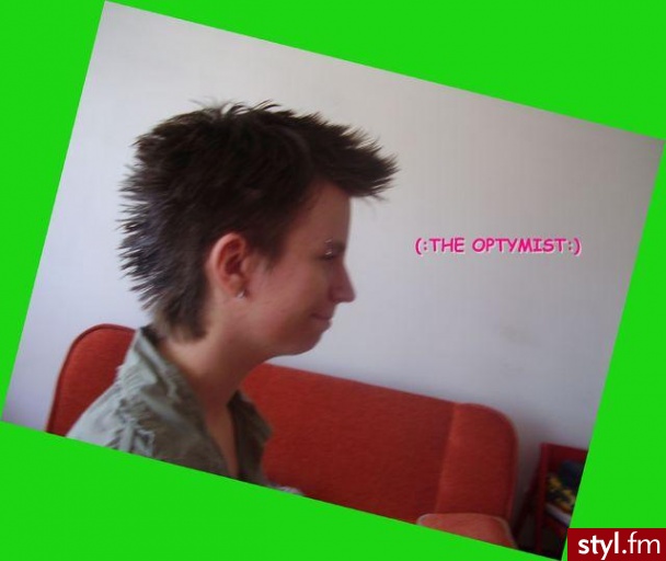 THE OPTYMIST!!! - Irokez damski Proste Na co dzień Średnie Fryzury