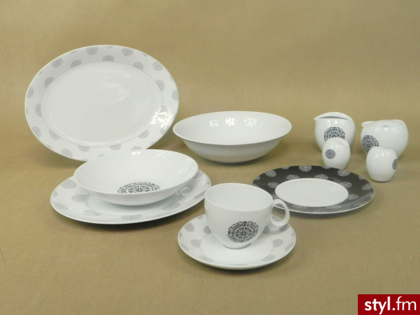 Ćmielów serwis obiadowy 6 os 36 el quebec e734 - Pozostałe Biżuteria Moda
