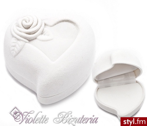 Pudełeczko na kolczyki,pierścionek, Serce FJ11 - Kolczyki Biżuteria Moda