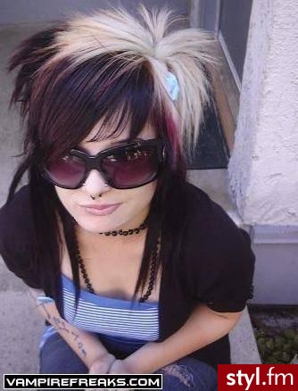 EMO Alternatywne Średnie Fryzury