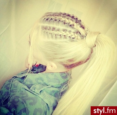 Blond Warkocze Proste Na co dzień Długie Fryzury