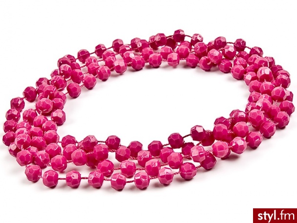 Iloko koraliki pink blink N1-028 - Naszyjniki Biżuteria Moda