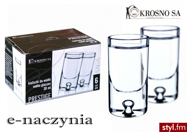 Krosno kieliszki do wódki 30ml saga prestige 48-6180-0030 - Pozostałe Biżuteria Moda