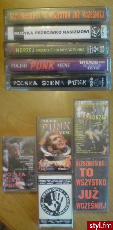 KASETY MAGNETOFONOWE >>> COŚ DLA MANIAKÓW PUNKA<<<. ORYGINALNE KASETY MAGNETOFONOWE, STARE ALE JARE KAPELE PUNKOWE. KASETY SĄ ORYGINALNE. DOSKONAŁY PREZENT DLA KOGOŚ KTO KOCHA MUZYKĘ I POSIADA MAGNETOFON ^^

UWAGA, SUGEROWANA CENA ZA S - Misz-masz