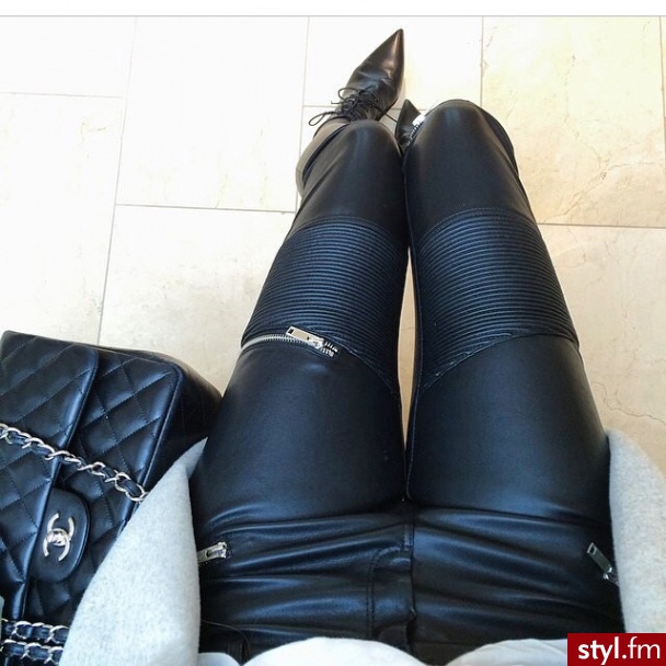 Skórzane Spodnie Moda