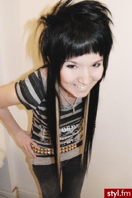 EMO Alternatywne Średnie Fryzury