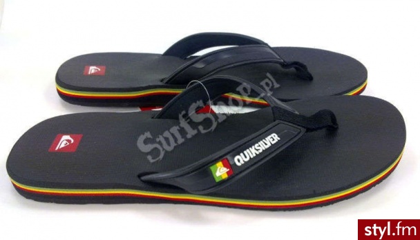 QUIKSILVER klapki  MOLOKAI NOMAD 2012 43 BLACK/GREY/BLACK MĘSKIE - Klapki Buty Moda