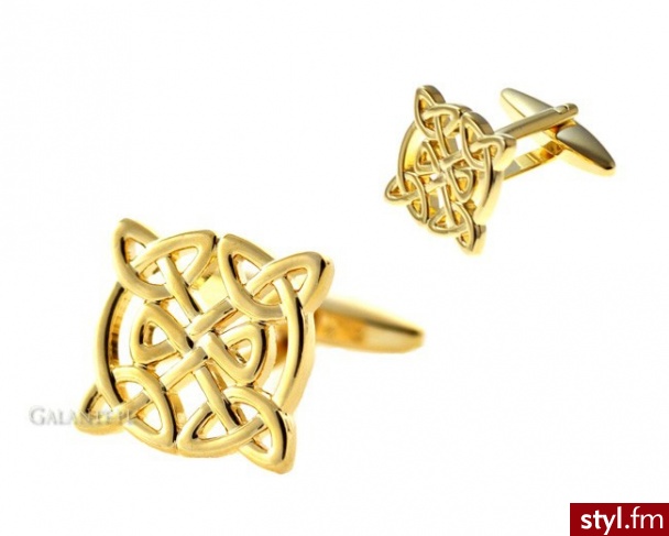 Galante Spinki do mankietów Celtic gold SD-2037 - Opaski i spinki Dodatki Moda
